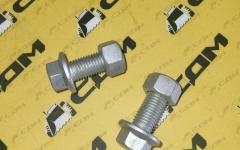 Болт+гайка бокореза экскаваторного ковша М16х55 Shanmon 388H B040911640+B051201614