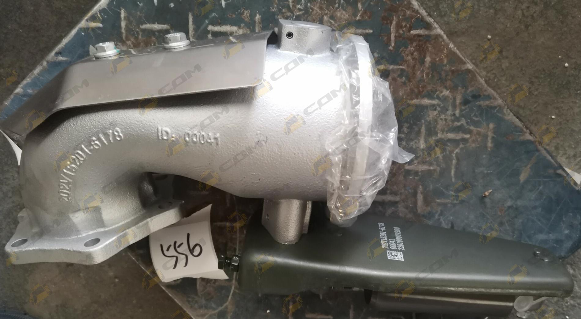 Труба приемная (горный тормоз) в сборе MC11 HOWO T5G/C7H SITRAK 202V15201-6178